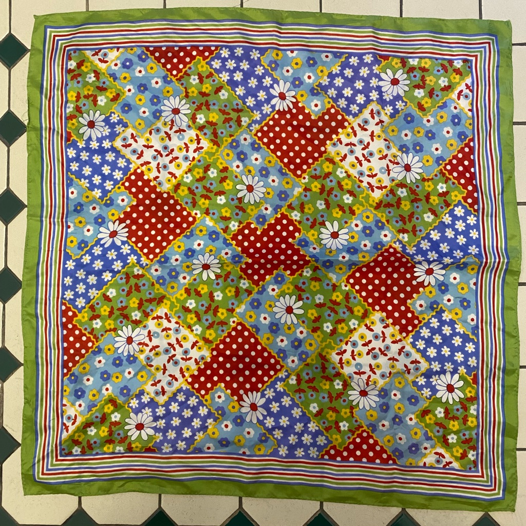 Vintage Scarf 26 X 26